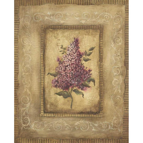 Grand Savin Lilac Gold Ornate Wood Framed Art Print with Double Matting by Poloson, Kimberly