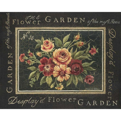 Flower Garden No. 35 Black Modern Wood Framed Art Print with Double Matting by Poloson, Kimberly