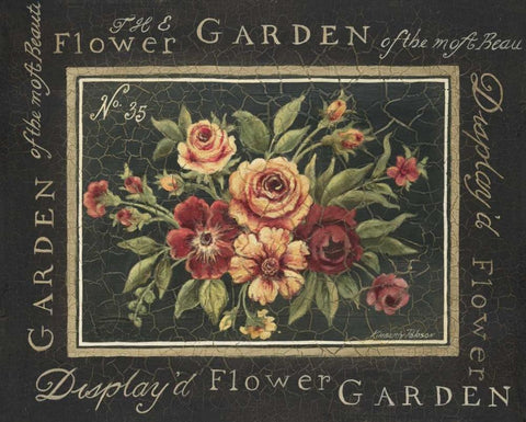 Flower Garden No. 35 White Modern Wood Framed Art Print with Double Matting by Poloson, Kimberly