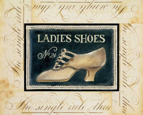 Ladies Shoes No. 24 White Modern Wood Framed Art Print with Double Matting by Poloson, Kimberly