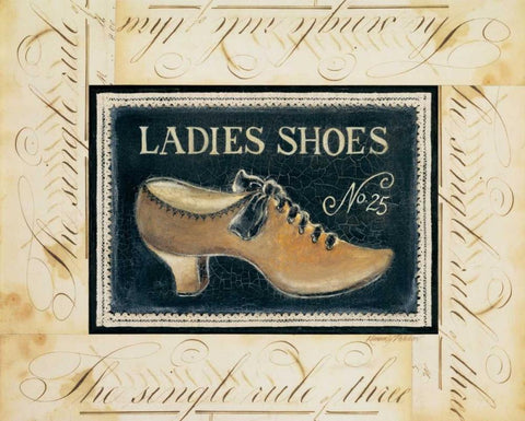 Ladies Shoes No. 25 White Modern Wood Framed Art Print with Double Matting by Poloson, Kimberly