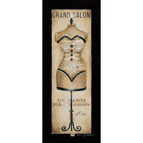 Grand Salon No. 372 Black Modern Wood Framed Art Print with Double Matting by Poloson, Kimberly