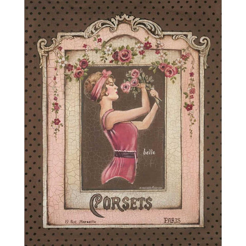 Corsets I Black Modern Wood Framed Art Print with Double Matting by Poloson, Kimberly