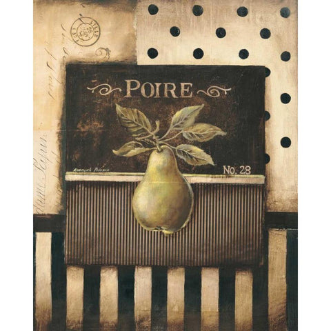 Poire White Modern Wood Framed Art Print by Poloson, Kimberly