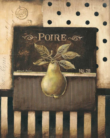 Poire Black Ornate Wood Framed Art Print with Double Matting by Poloson, Kimberly