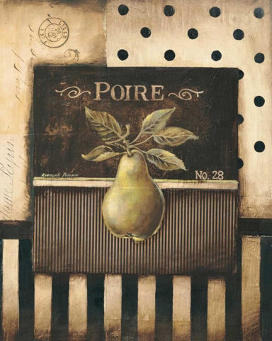 Poire White Modern Wood Framed Art Print with Double Matting by Poloson, Kimberly