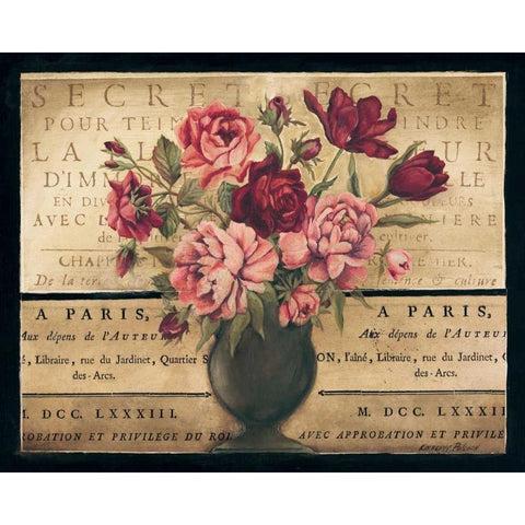 Paris Rose I White Modern Wood Framed Art Print by Poloson, Kimberly