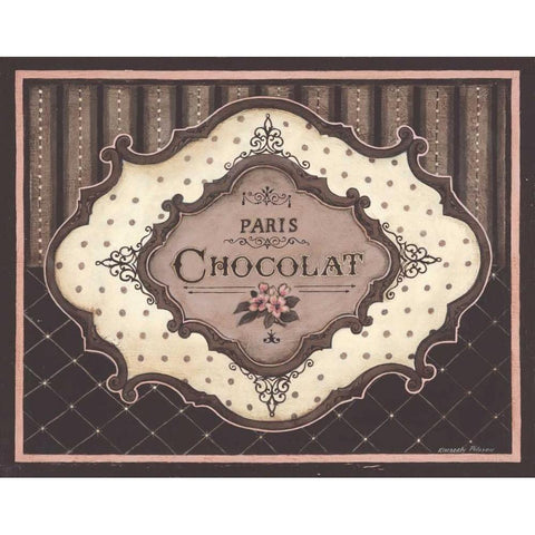 Chocolat Black Modern Wood Framed Art Print with Double Matting by Poloson, Kimberly