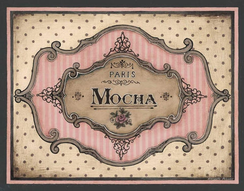 Mocha Black Ornate Wood Framed Art Print with Double Matting by Poloson, Kimberly