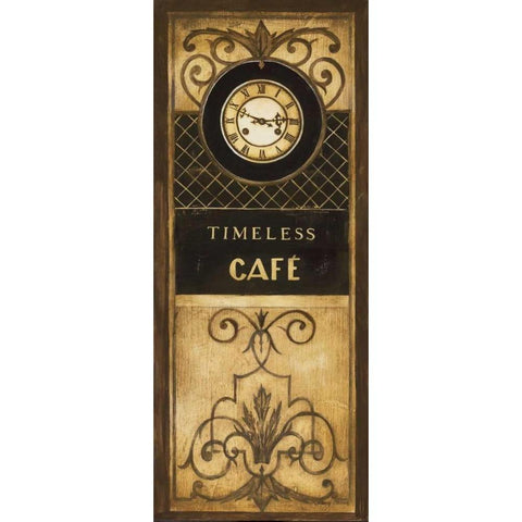 Timeless Cafe Gold Ornate Wood Framed Art Print with Double Matting by Poloson, Kimberly