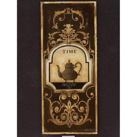 Tea Time II Gold Ornate Wood Framed Art Print with Double Matting by Poloson, Kimberly