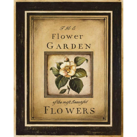 Flower Garden I Gold Ornate Wood Framed Art Print with Double Matting by Poloson, Kimberly