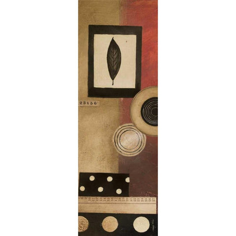Radius Panel I Gold Ornate Wood Framed Art Print with Double Matting by Poloson, Kimberly