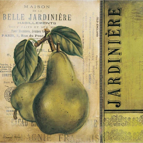 Pears White Modern Wood Framed Art Print by Poloson, Kimberly