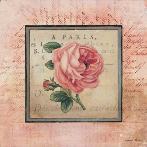 Blooming Paris I Gold Ornate Wood Framed Art Print with Double Matting by Poloson, Kimberly