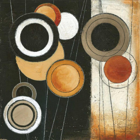 Tangents I White Modern Wood Framed Art Print by Poloson, Kimberly