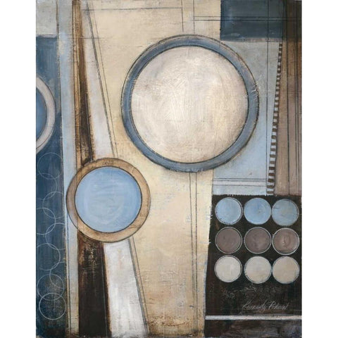 Blue Notes I White Modern Wood Framed Art Print by Poloson, Kimberly