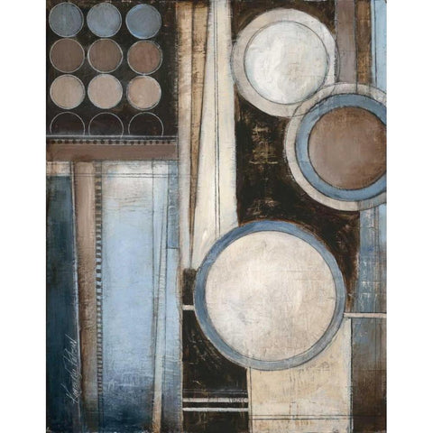 Blue Notes II Black Modern Wood Framed Art Print with Double Matting by Poloson, Kimberly