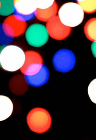 Bokeh Colors I Black Ornate Wood Framed Art Print with Double Matting by Burkhart, Monika