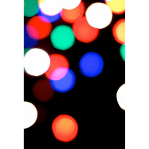 Bokeh Colors I Black Modern Wood Framed Art Print with Double Matting by Burkhart, Monika