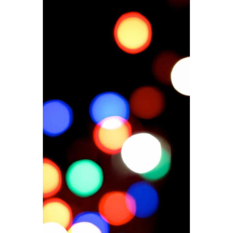 Bokeh Colors III Black Modern Wood Framed Art Print with Double Matting by Burkhart, Monika