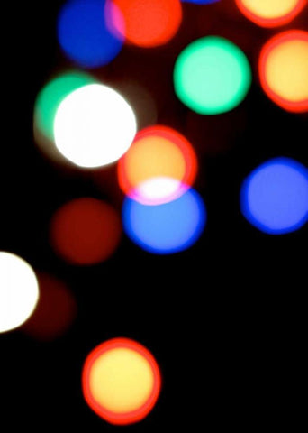 Bokeh Colors IV White Modern Wood Framed Art Print with Double Matting by Burkhart, Monika