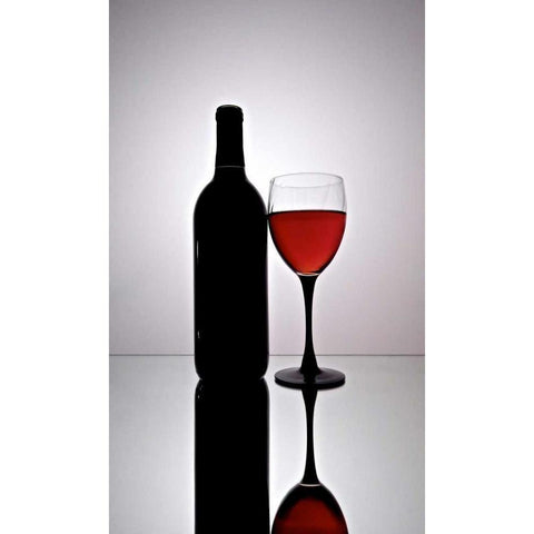 Wine Reflections III White Modern Wood Framed Art Print by Burkhart, Monika