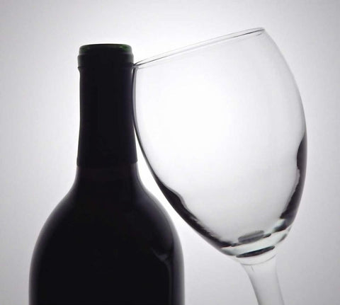 Wine Curves I Black Ornate Wood Framed Art Print with Double Matting by Burkhart, Monika