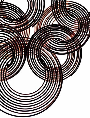 Intertwined II White Modern Wood Framed Art Print with Double Matting by Burkhart, Monika