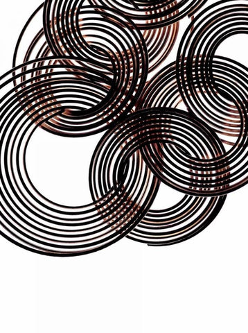 Intertwined III White Modern Wood Framed Art Print with Double Matting by Burkhart, Monika