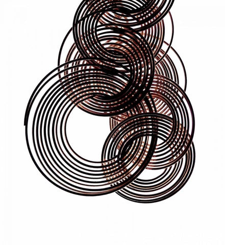 Intertwined IV Black Ornate Wood Framed Art Print with Double Matting by Burkhart, Monika