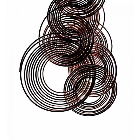 Intertwined IV Black Modern Wood Framed Art Print with Double Matting by Burkhart, Monika