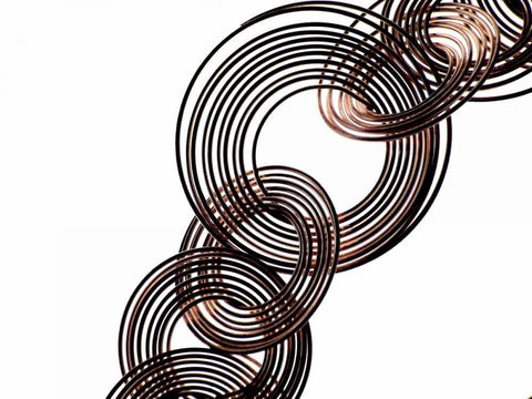 Intertwined VI Black Ornate Wood Framed Art Print with Double Matting by Burkhart, Monika