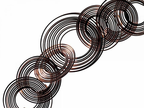 Intertwined VII White Modern Wood Framed Art Print with Double Matting by Burkhart, Monika