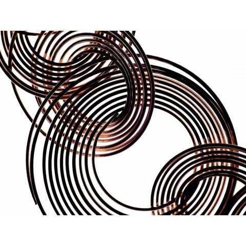 Intertwined IX Black Modern Wood Framed Art Print with Double Matting by Burkhart, Monika