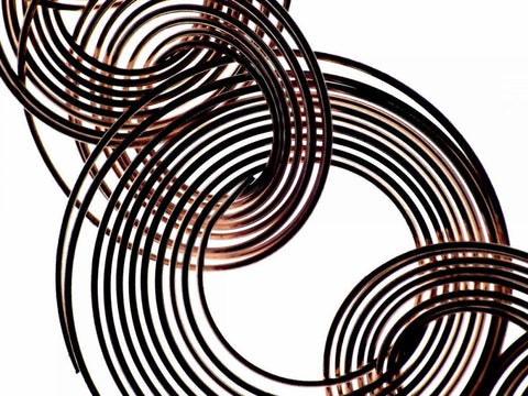 Intertwined IX Black Ornate Wood Framed Art Print with Double Matting by Burkhart, Monika