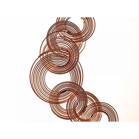 Intertwined Gold V White Modern Wood Framed Art Print by Burkhart, Monika