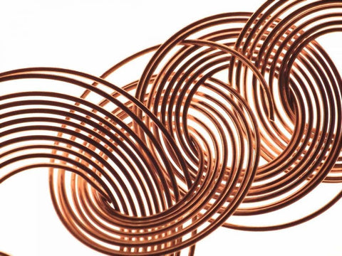 Intertwined Gold VIII White Modern Wood Framed Art Print with Double Matting by Burkhart, Monika
