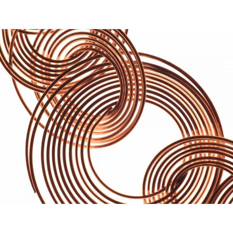 Intertwined Gold IX Black Modern Wood Framed Art Print with Double Matting by Burkhart, Monika