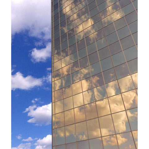 In The Clouds Black Modern Wood Framed Art Print with Double Matting by Burkhart, Monika