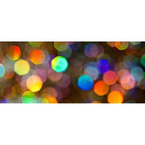 Glitter Bokeh II White Modern Wood Framed Art Print by Burkhart, Monika