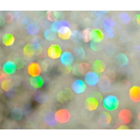 Glitter Bokeh Black Modern Wood Framed Art Print with Double Matting by Burkhart, Monika