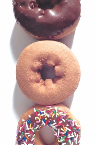 Doughnut Line VI White Modern Wood Framed Art Print with Double Matting by Burkhart, Monika