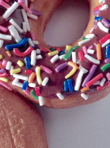 Classic Doughnut I Black Ornate Wood Framed Art Print with Double Matting by Burkhart, Monika