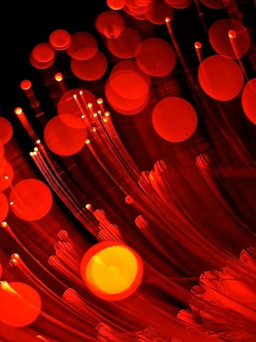 Pyrotechnic I White Modern Wood Framed Art Print with Double Matting by Burkhart, Monika