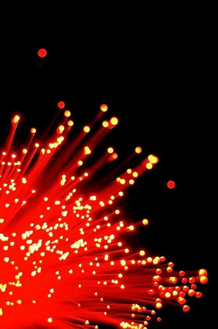 Fire Burst I Black Ornate Wood Framed Art Print with Double Matting by Burkhart, Monika