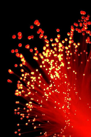 Fire Burst II Black Ornate Wood Framed Art Print with Double Matting by Burkhart, Monika