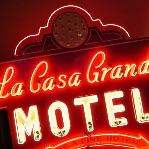 La Casa Grande Motel Gold Ornate Wood Framed Art Print with Double Matting by Burkhart, Monika