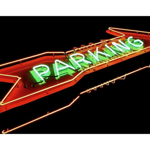 Parking White Modern Wood Framed Art Print by Burkhart, Monika