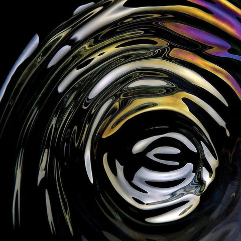 Ripple I Black Modern Wood Framed Art Print by Burkhart, Monika